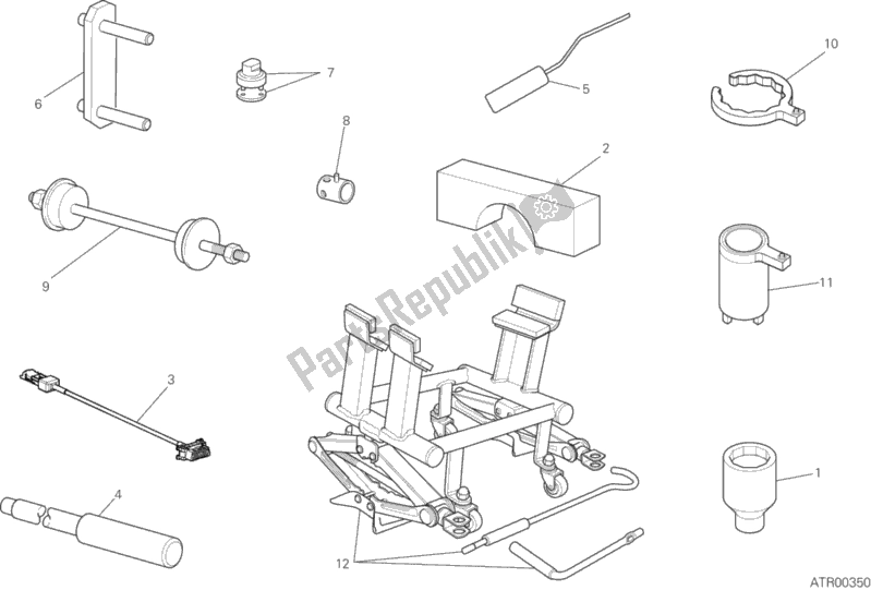 All parts for the 01b - Workshop Service Tools of the Ducati Multistrada 1200 Enduro 2017